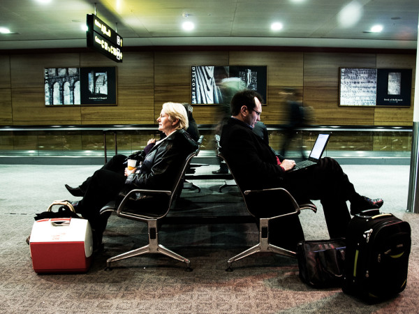 Morning at the Dublin airport