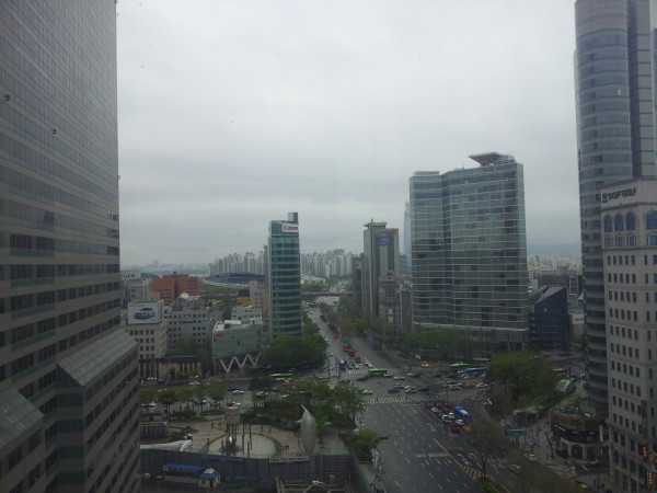The view on the 10th floor of COEX Mall